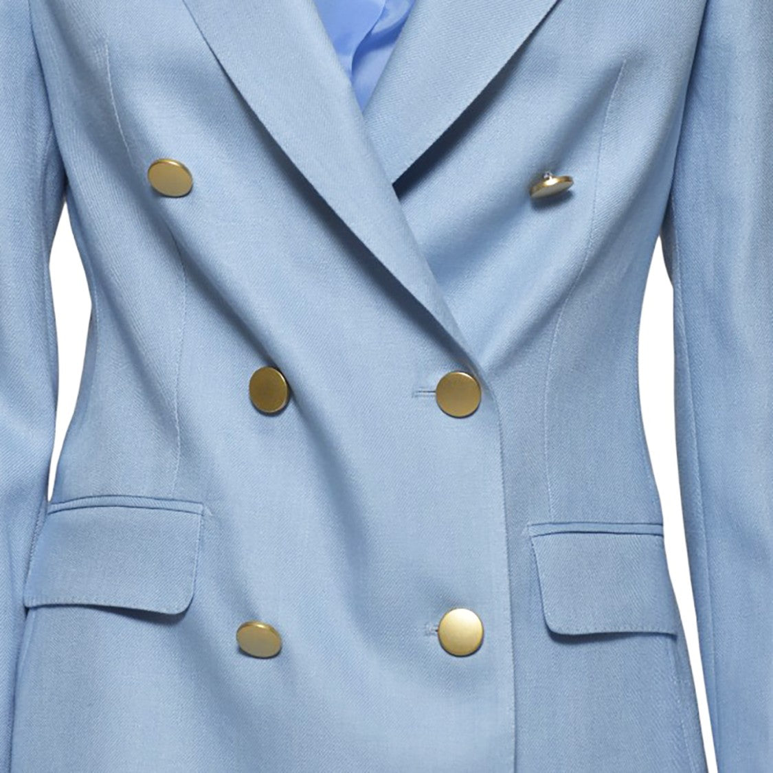 Tagliatore J-Parigi Double-Breasted Jacket In Light Blue Linen Twill