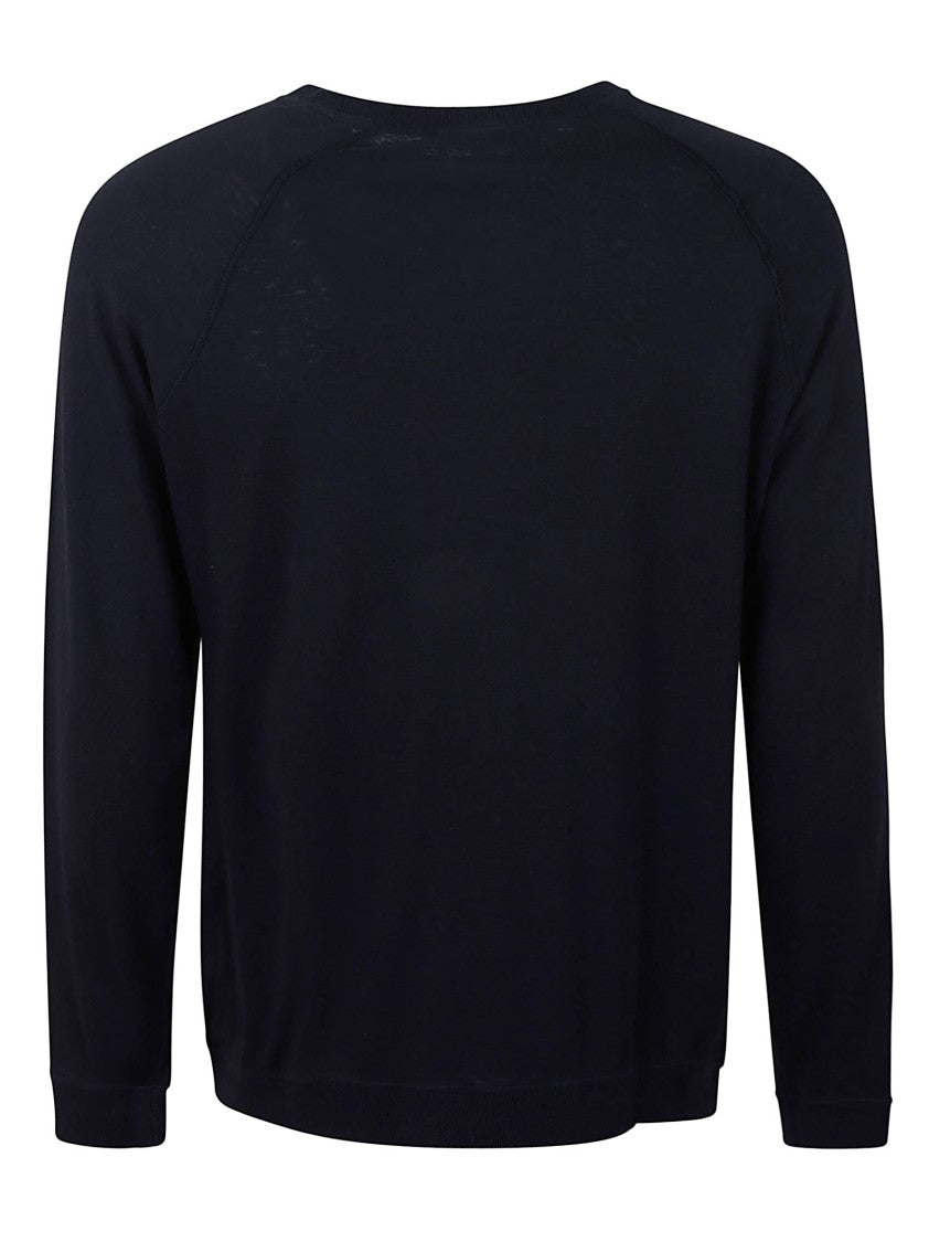 Zanone Linen Relaxed-Fit Top With Classic Crew Neckline