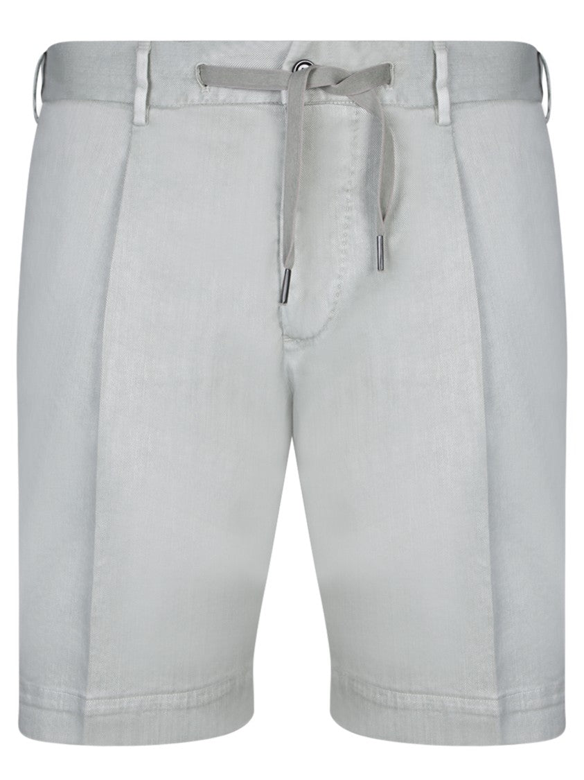 Dell'oglio Green Linen Blend Shorts