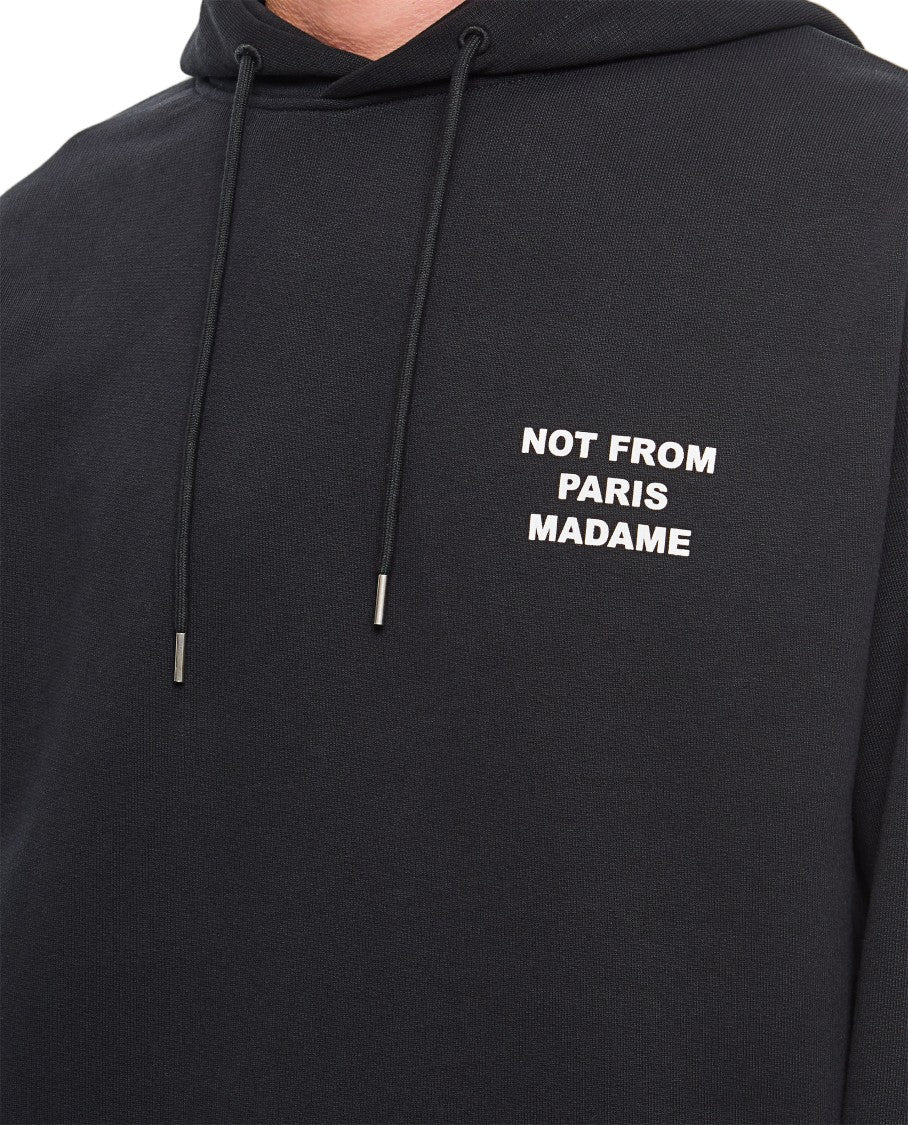 Drôle De Monsieur Cotton Hoodie With Adjustable Drawstring And Embroidered Logo