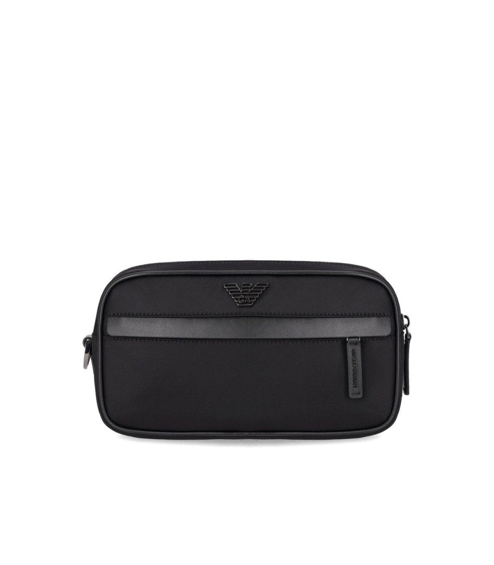 Emporio Armani Nylon Black Toiletry Bag