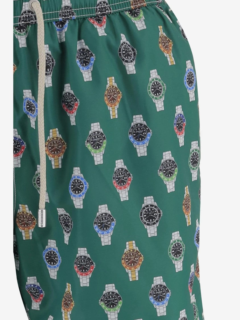 Mc2 Saint Barth Green Lighting Micro Fantasy Swim Shorts