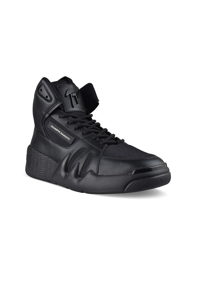 Giuseppe Zanotti Black Leather High-Top Sneakers