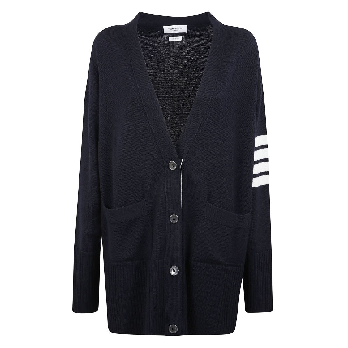 Thom Browne Merino Wool V-Neck Cardigan
