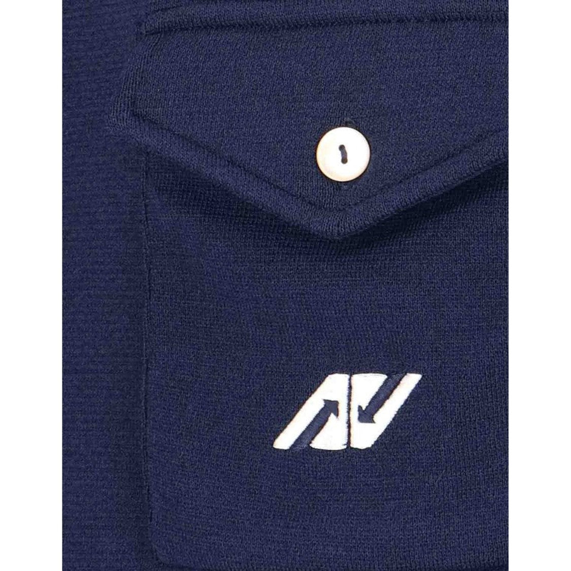 Autry Side Stripe Cardigan With Button Closure And Chest Pocket