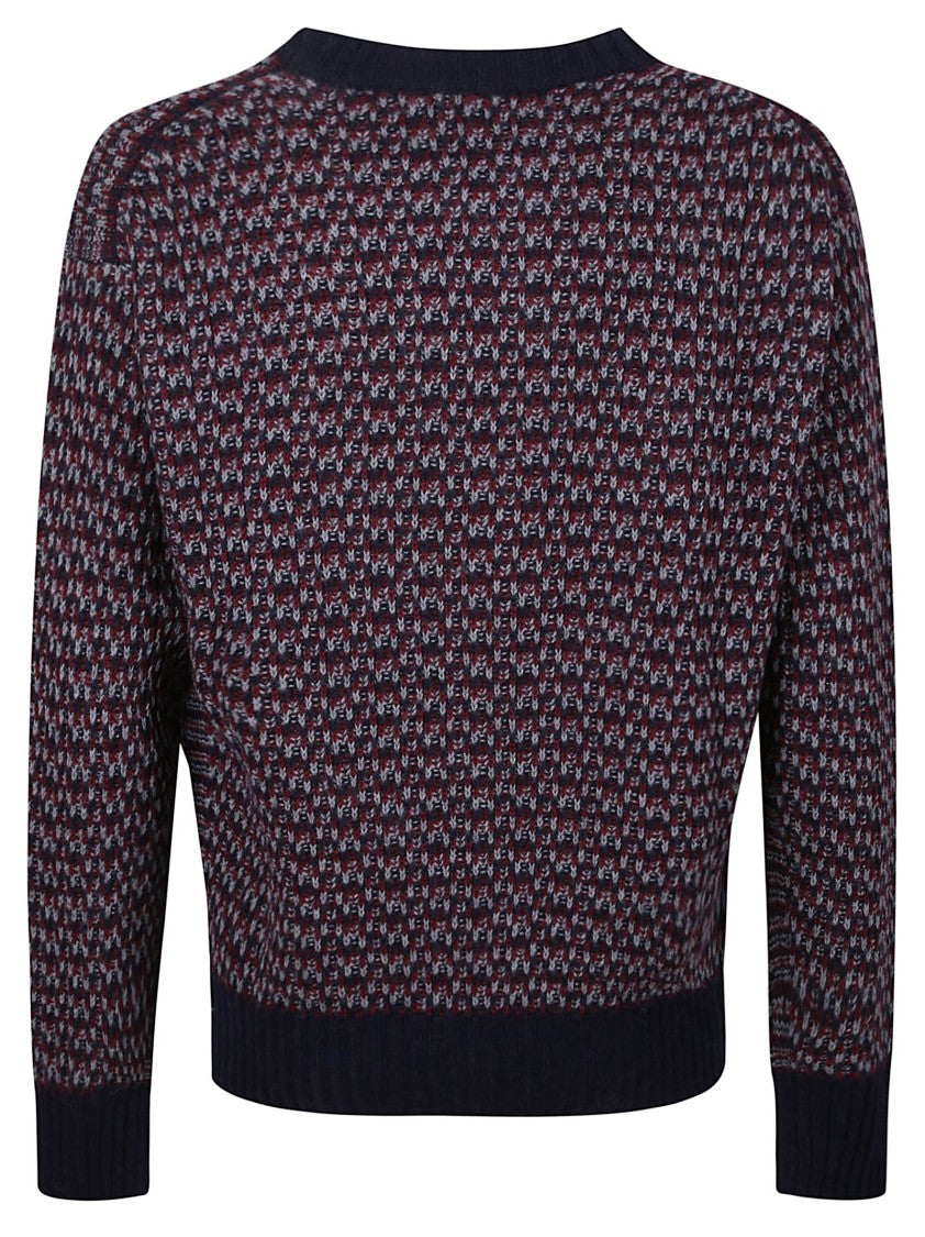 Piacenza Cashmere Textured Knit Sweater In Dark