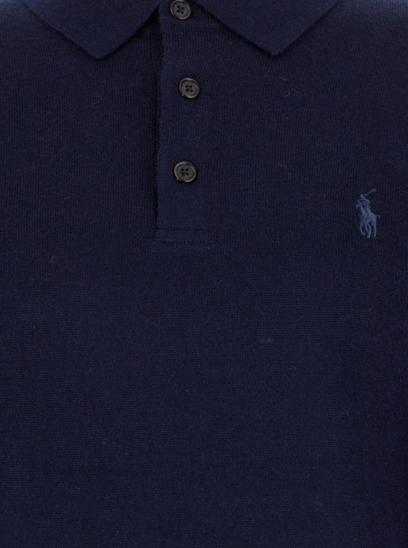 Polo Ralph Lauren Logo Wool Shirt – Navy