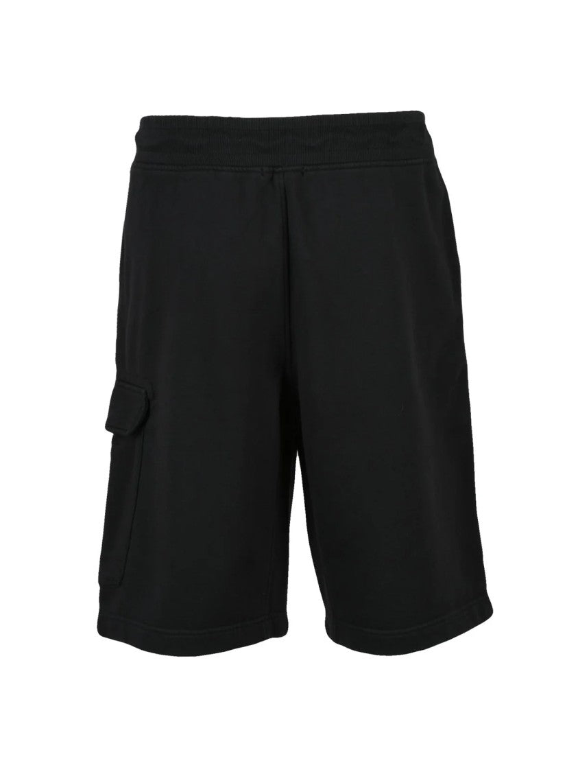 C.P. Company Black Cotton Sweatshorts