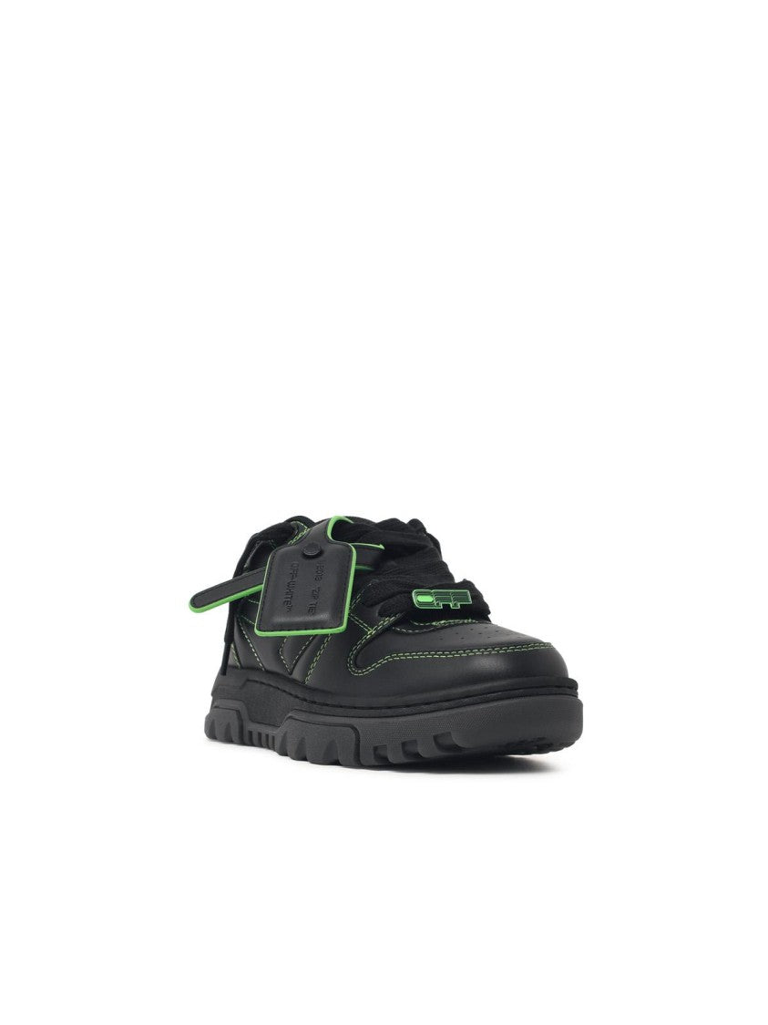 Off-White 'O.O.O. Chunky' Black Leather Blend Sneakers