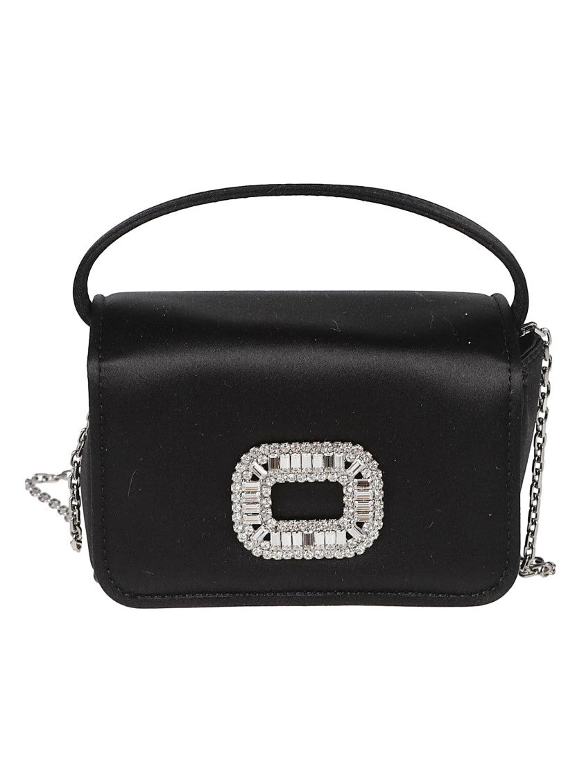 Roger Vivier Rectangular Satin-Finish Evening Bag