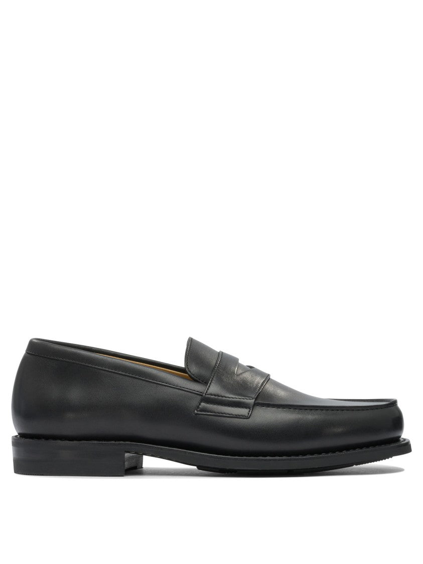 Paraboot Penny Strap Black Leather Loafers