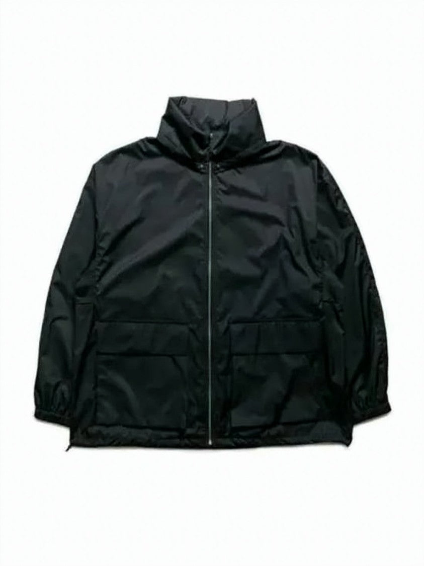 Auralee High Collar Black Jacket With Zipper