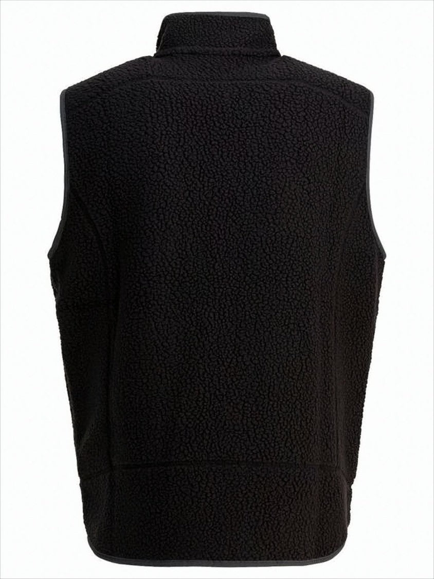 Patagonia Textured Fleece Vest With High Collar
