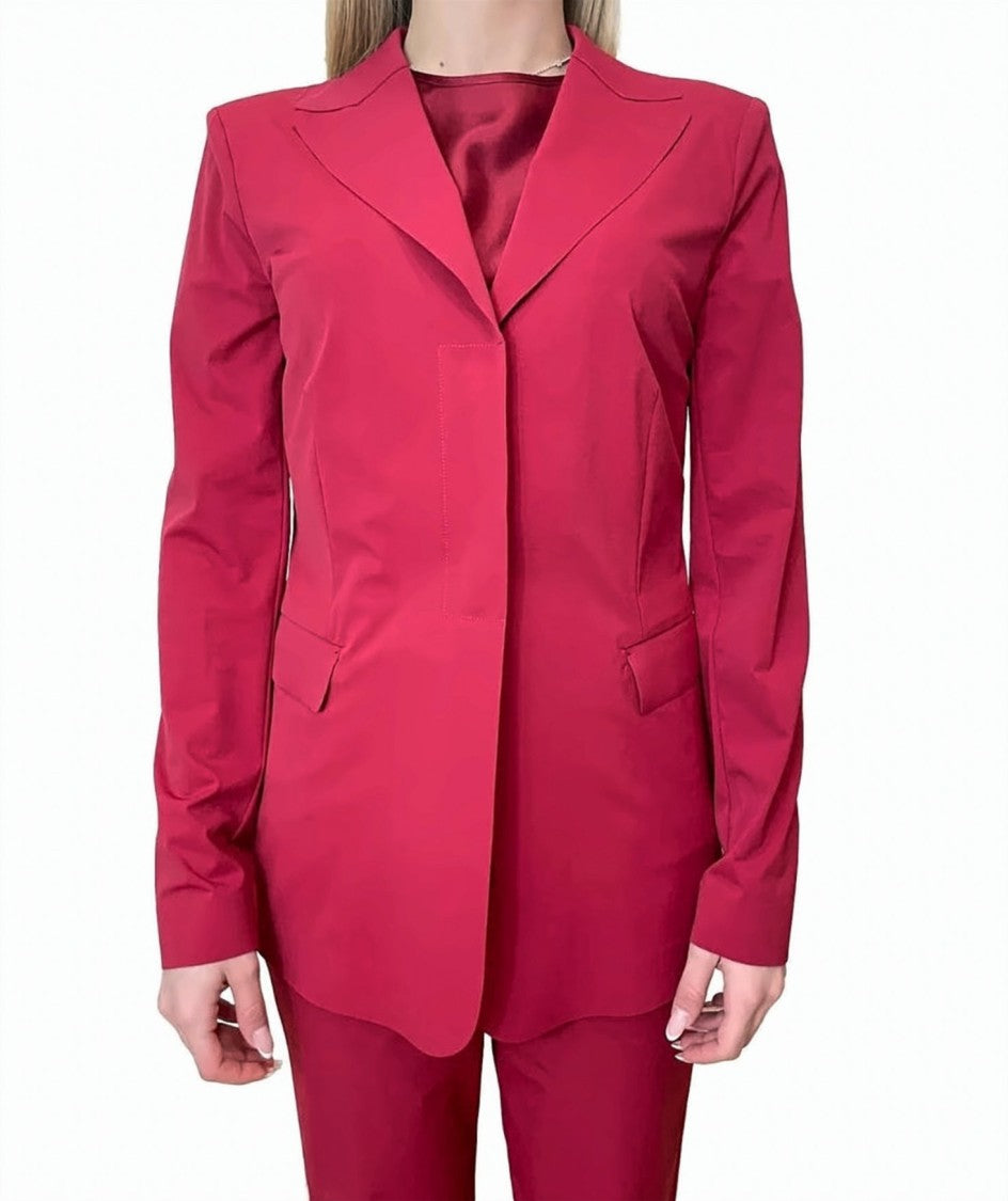 Max Mara Magenta Stretch Technical Fabric Jacket