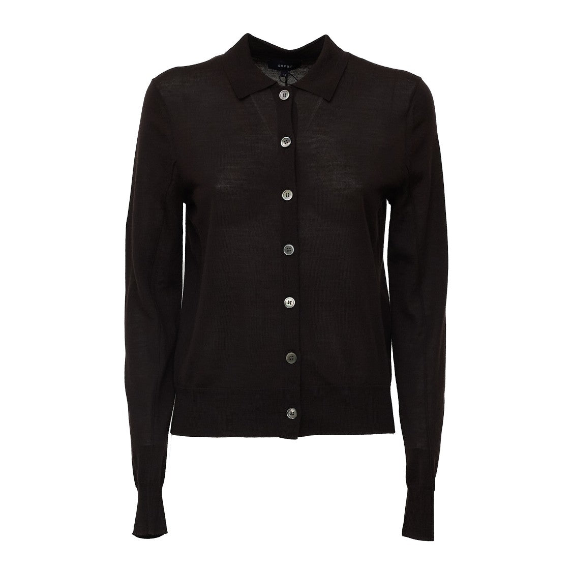 Soeur Hailey V-Neck Ribbed Knit Cardigan