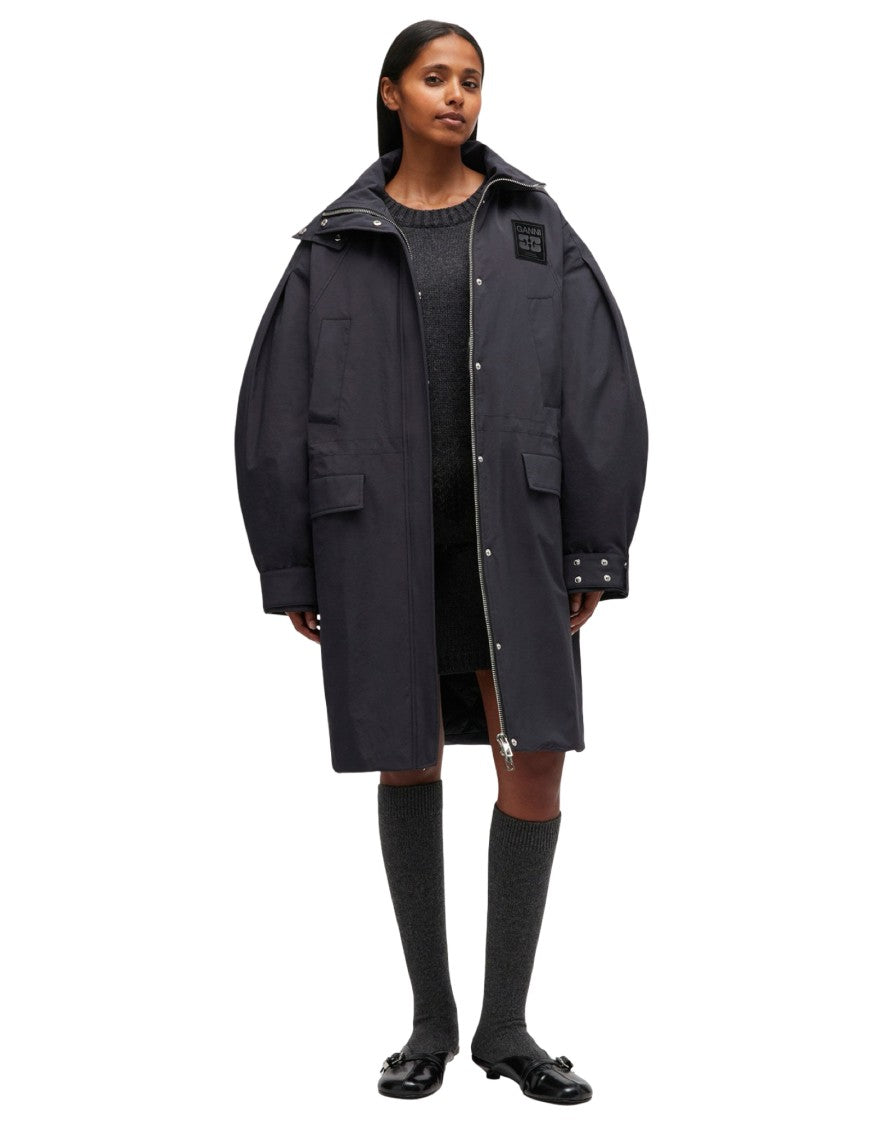 Ganni Ripstop Tri-Layer Parka Coat