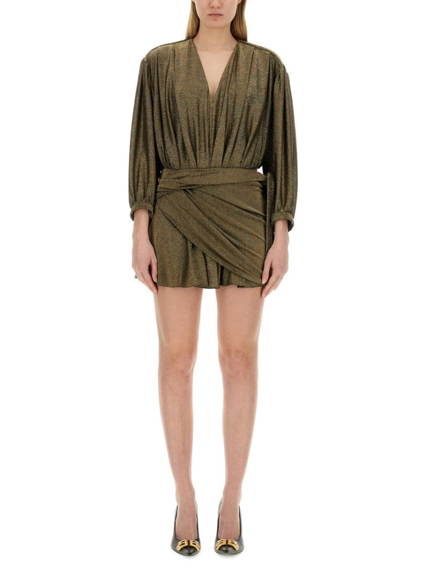 Balenciaga V-Neck Dress With Contemporary Silhouette