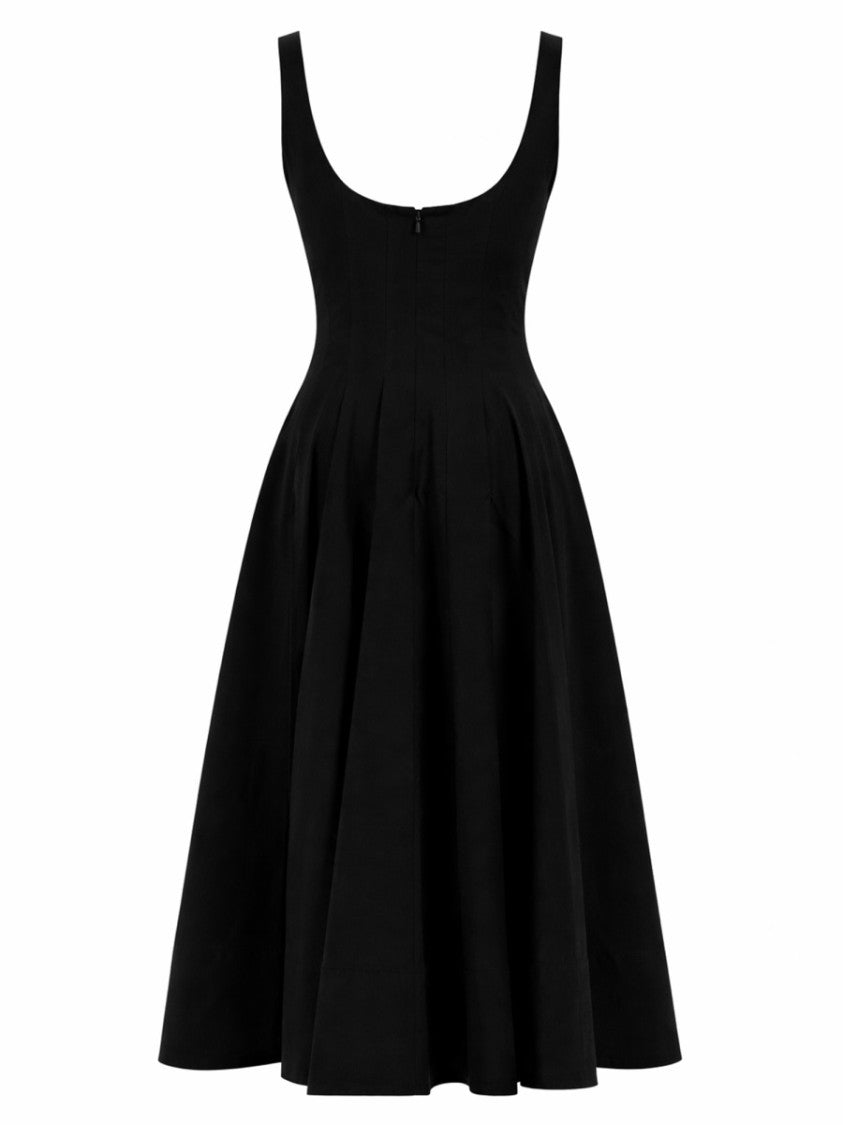 Staud Ellison Viscose-Blend Pleated Midi Dress