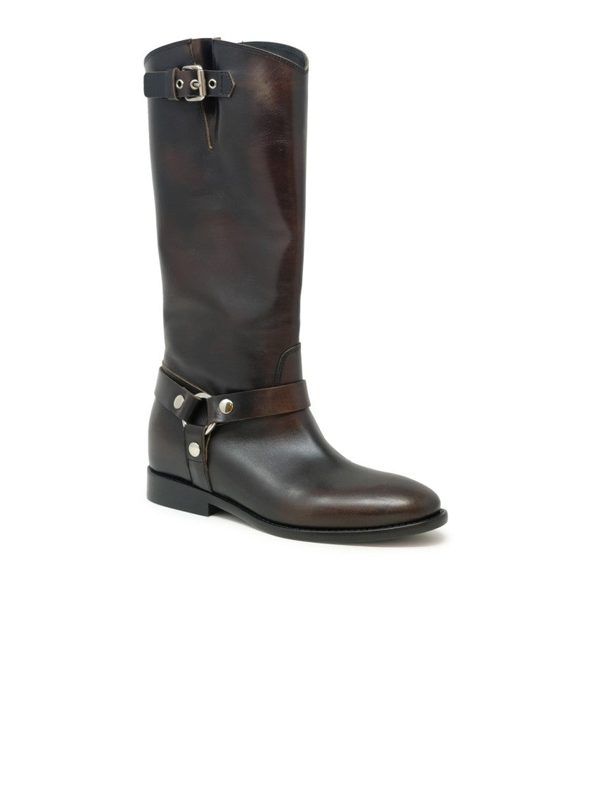 Elena Iachi Brown Leather Boots