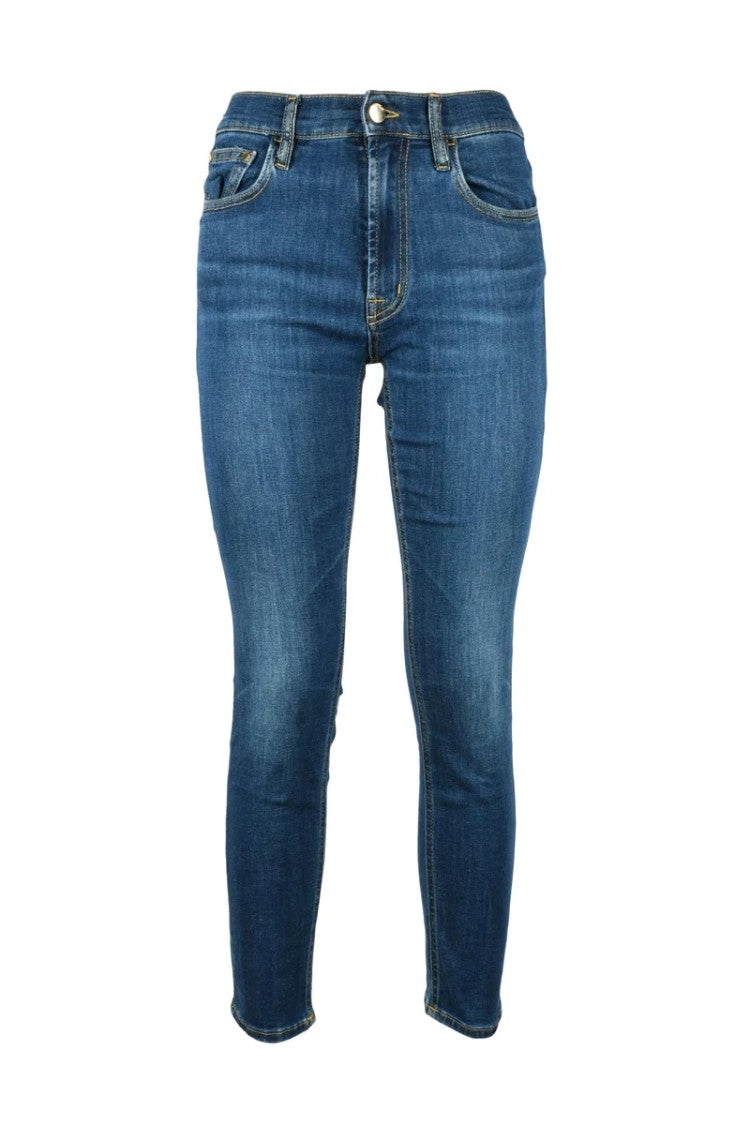 Cycle Blue Cotton Stretch Jeans