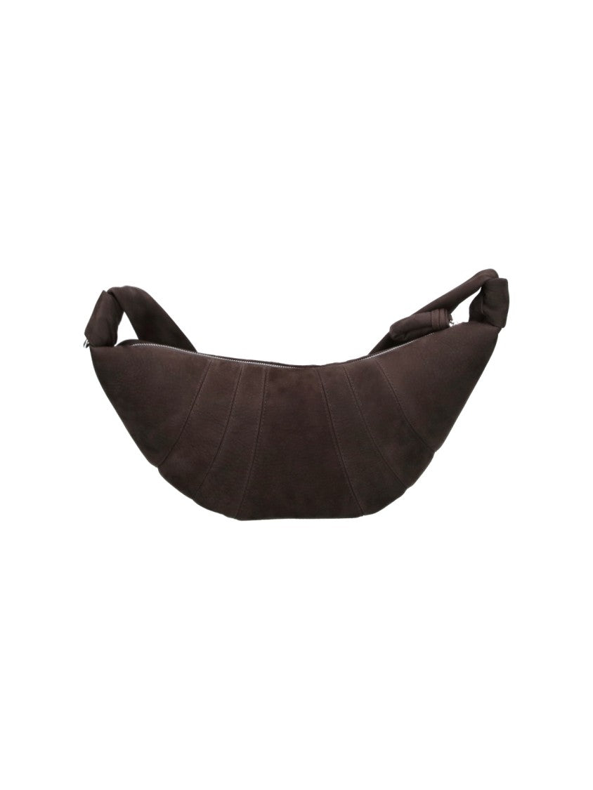 Lemaire Brown Calf Leather Medium Crescent Shoulder Bag
