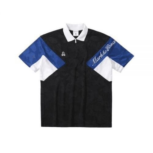 Mark&Lona Short-Sleeve Training Shirt With Bold Diagonal Panels