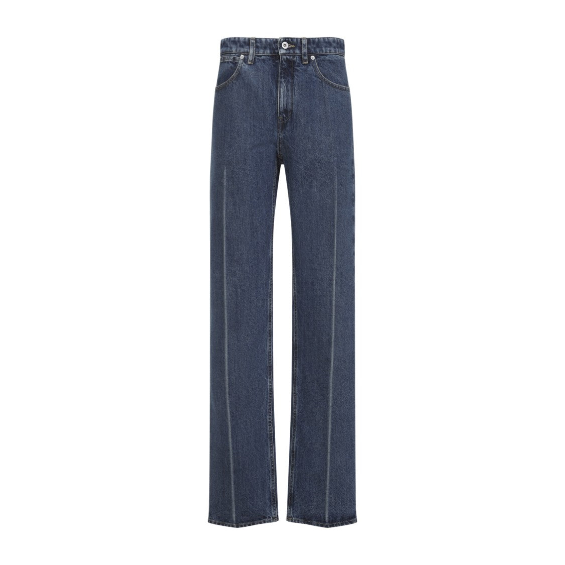 Jil Sander Indigo Blue Cotton 114 Treated Trousers