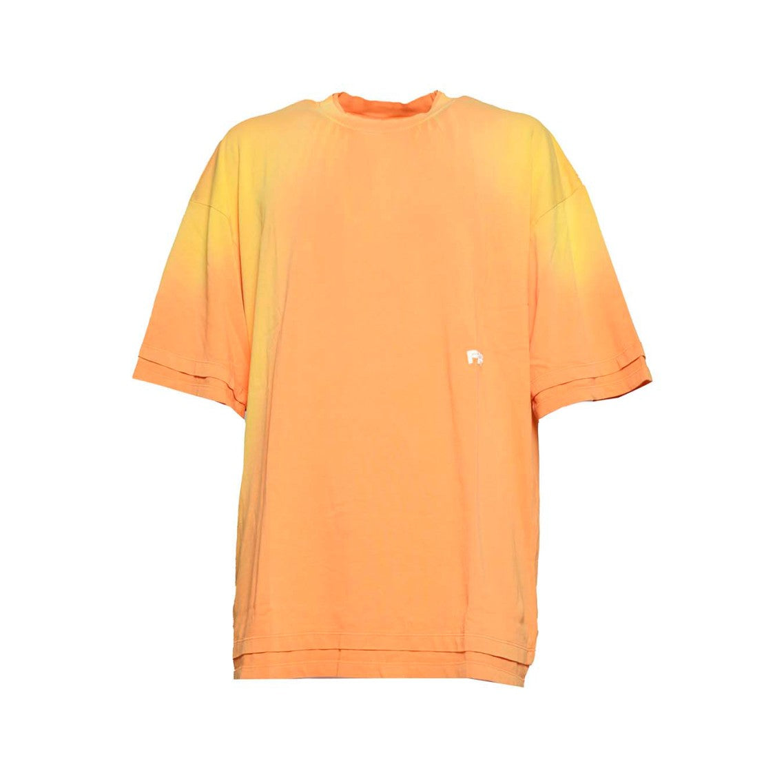 Pdf Orange Cotton Double T-Shirt With Embroidery