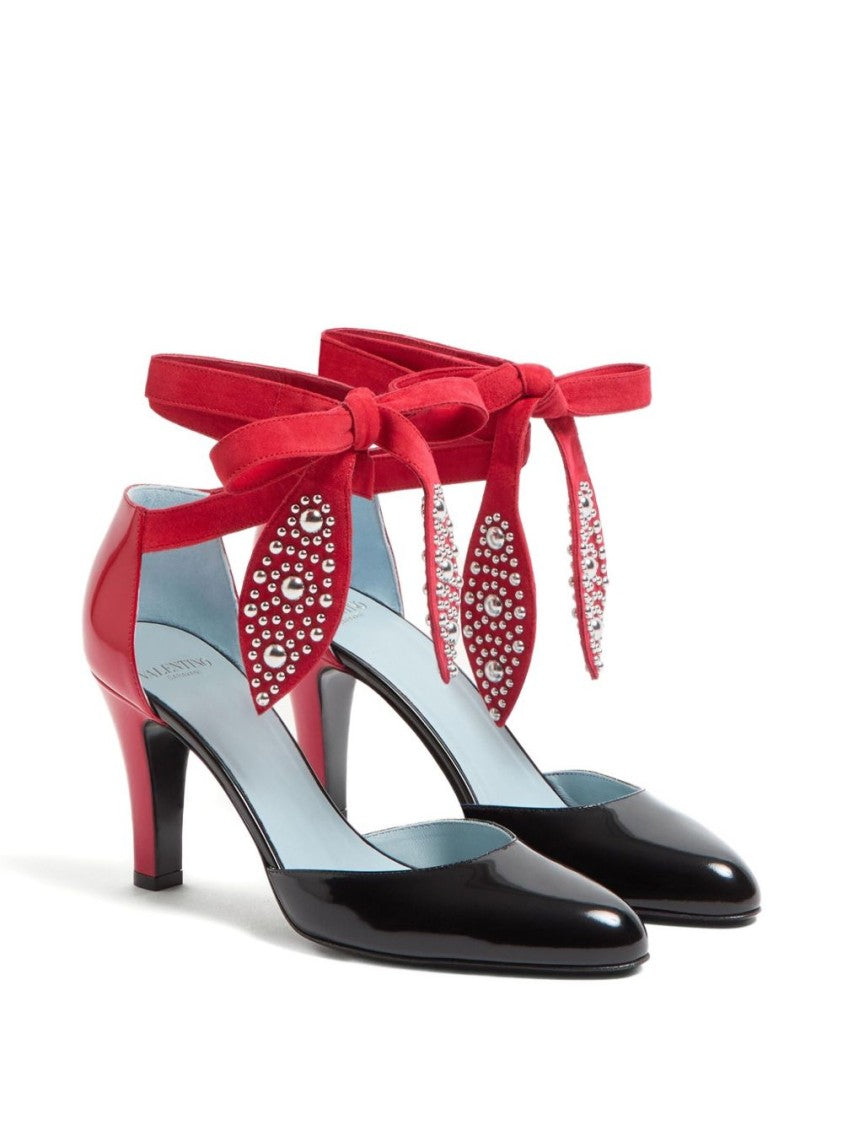 Valentino Garavani Foliefoliage Sandal With Color-Block Design And Beaded Accents