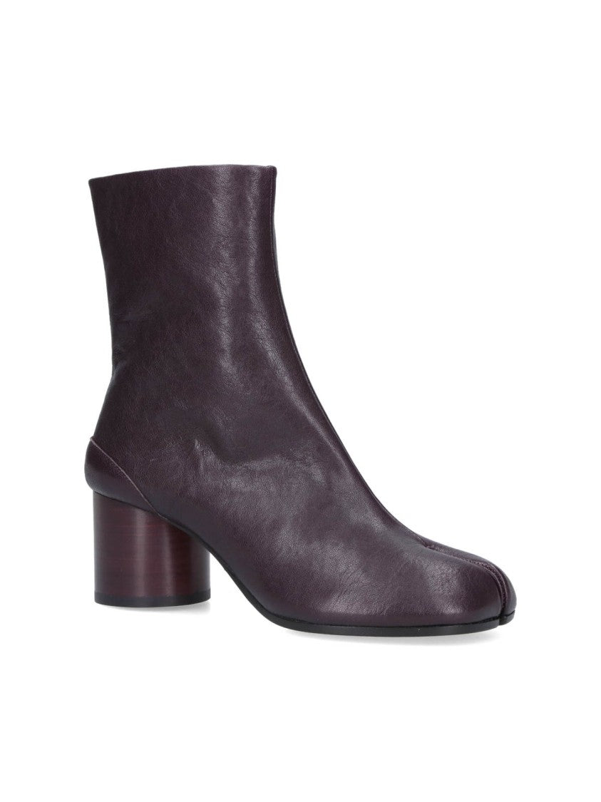 Maison Margiela Split-Toe Dark Brown Leather Ankle Boots