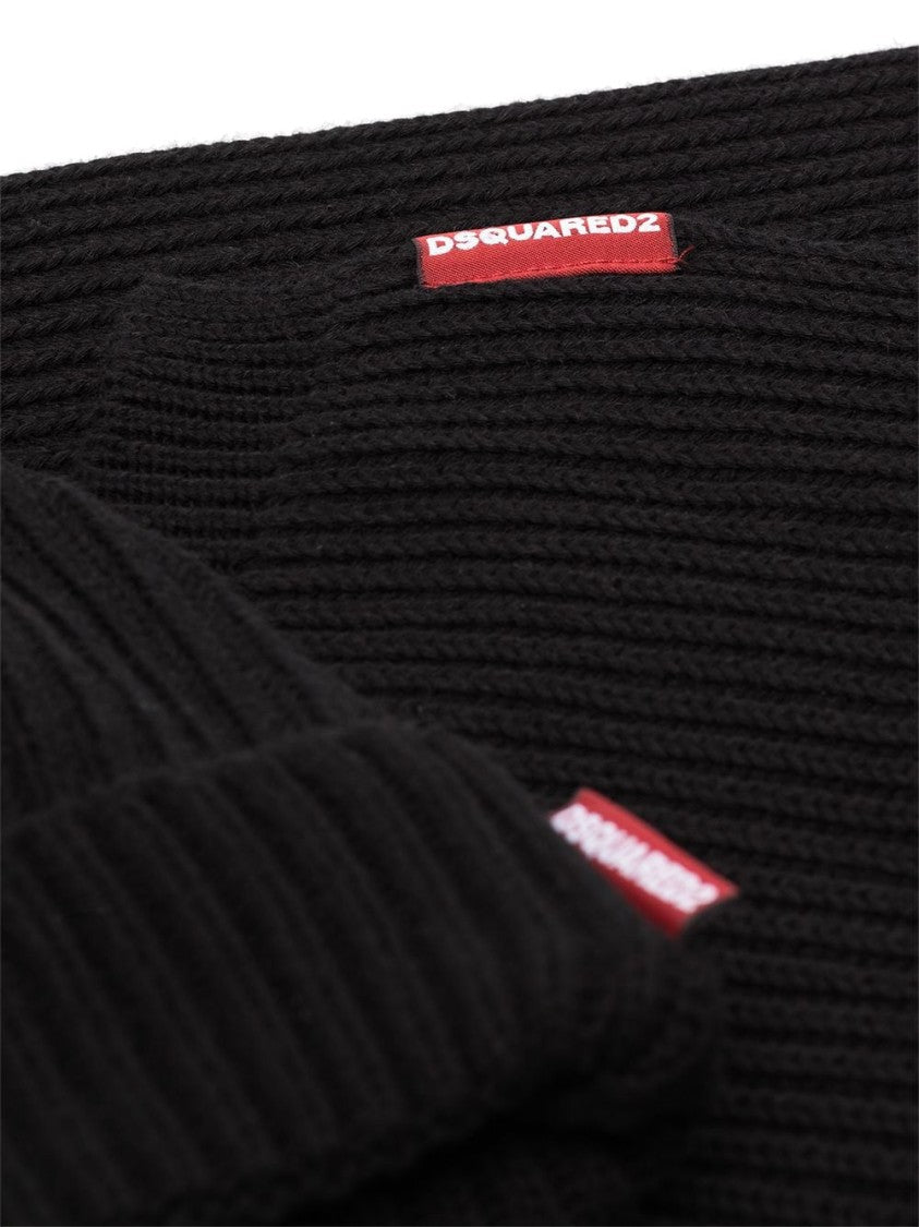 Dsquared2 Warmy Knit Set (Hat And Scarf)
