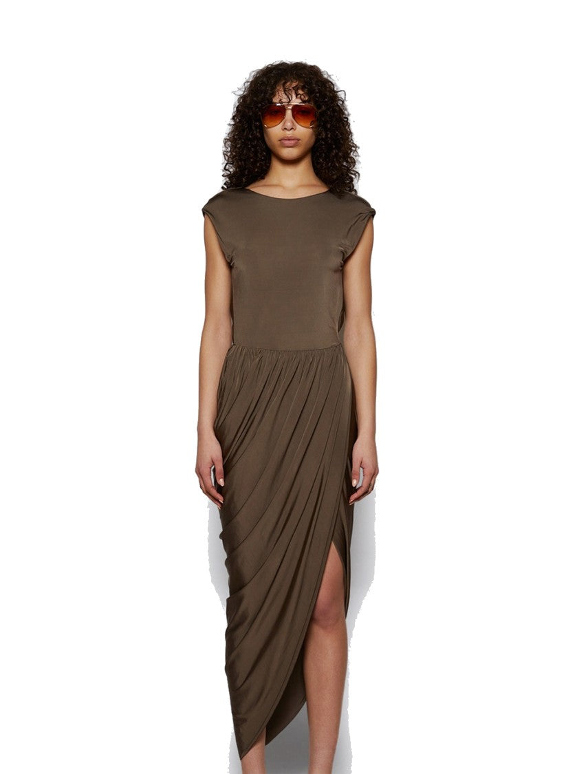 Patou Open Back Dress Mocha