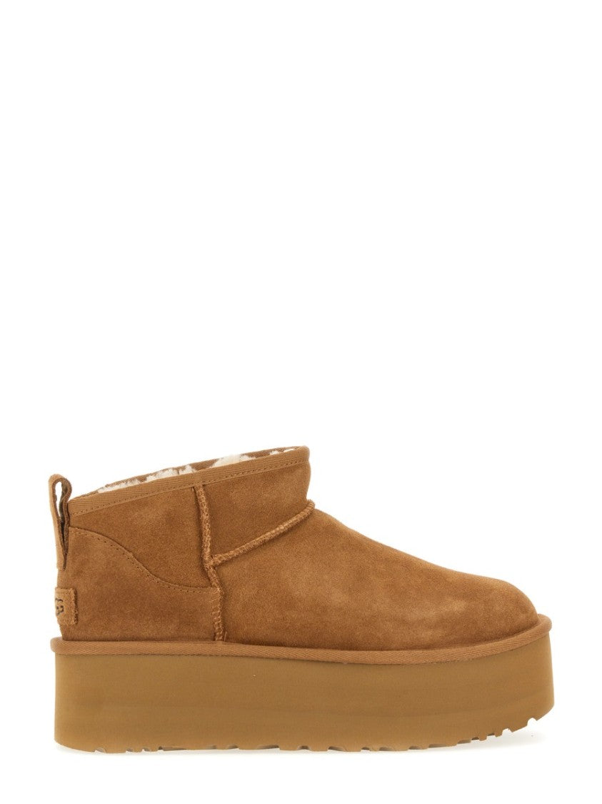 Ugg Classic Ultra Mini Ankle Boots With Plateau Sole