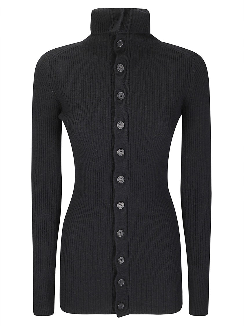 Yohji Yamamoto Ribbed High Neck Sweater