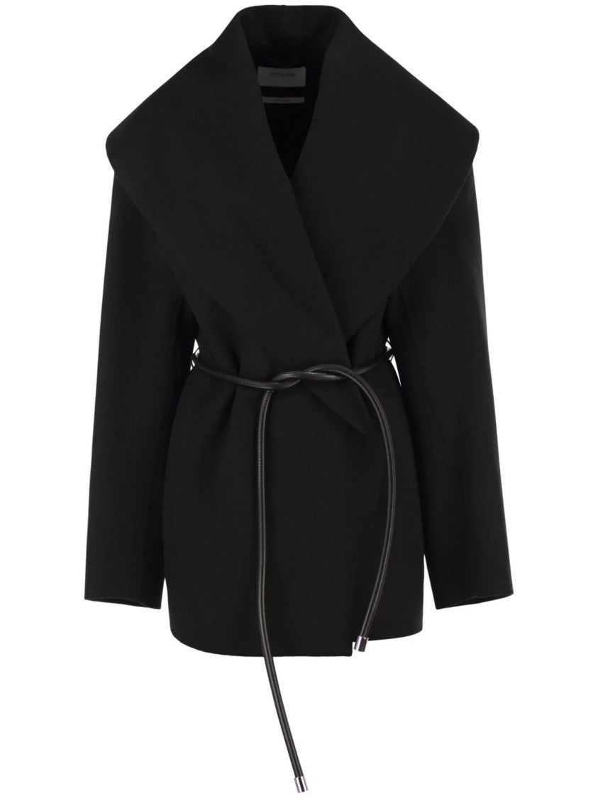 Sportmax Black Spxuguale Oversized Collar Jacket
