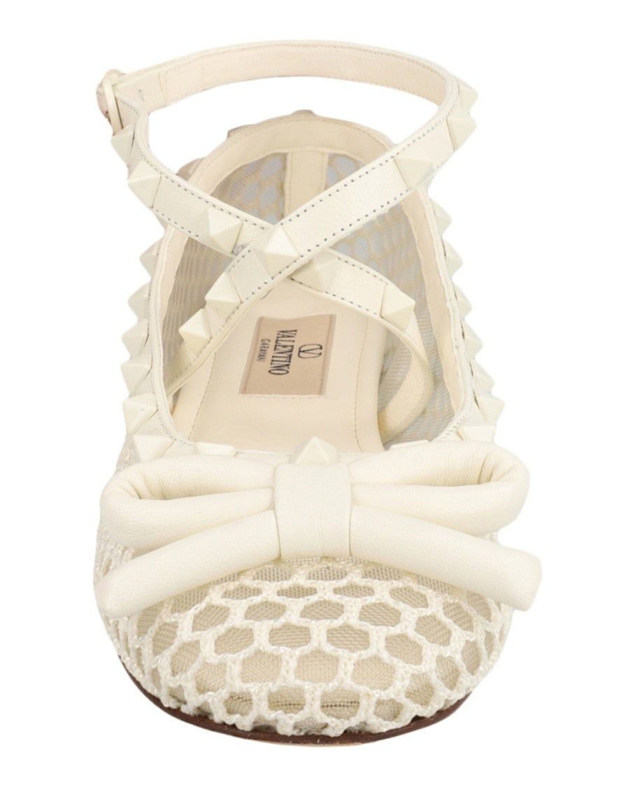 Valentino Rockstud Mesh Ballet Flats