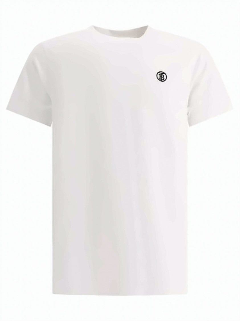 Burberry Short-Sleeve Crew Neck T-Shirt With Embroidered Logo