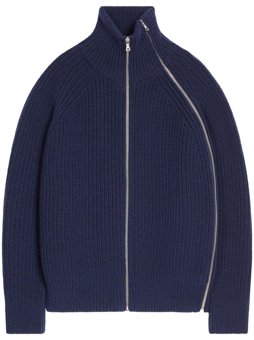 Dries Van Noten Rich Blue Classic Wool Sweater