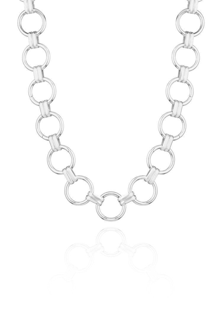 Federica Tosi Silver Lace Gigi 925 Silver Plated Bronze Metal Necklace