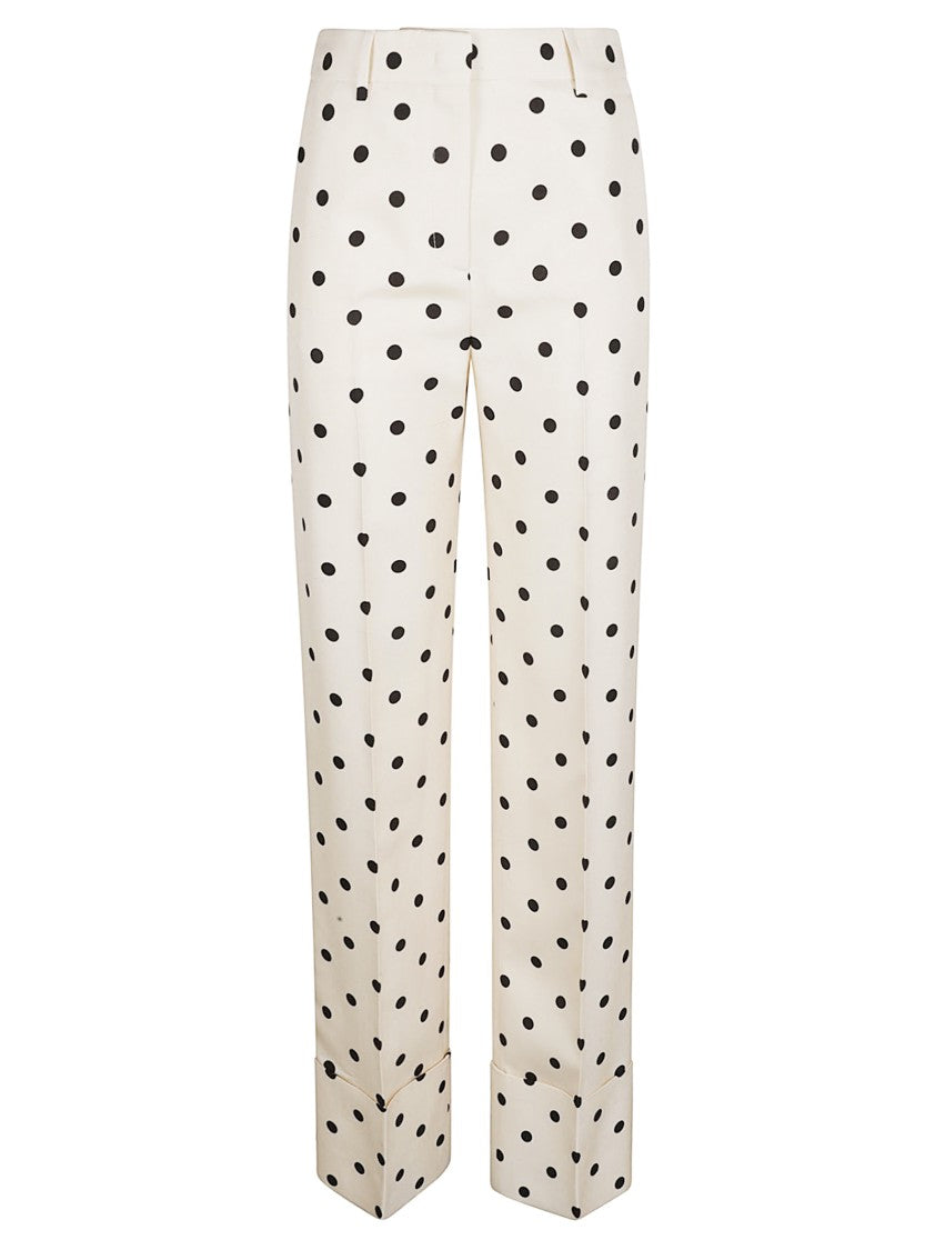 Valentino Garavani Wide-Leg Polka Dot Trousers