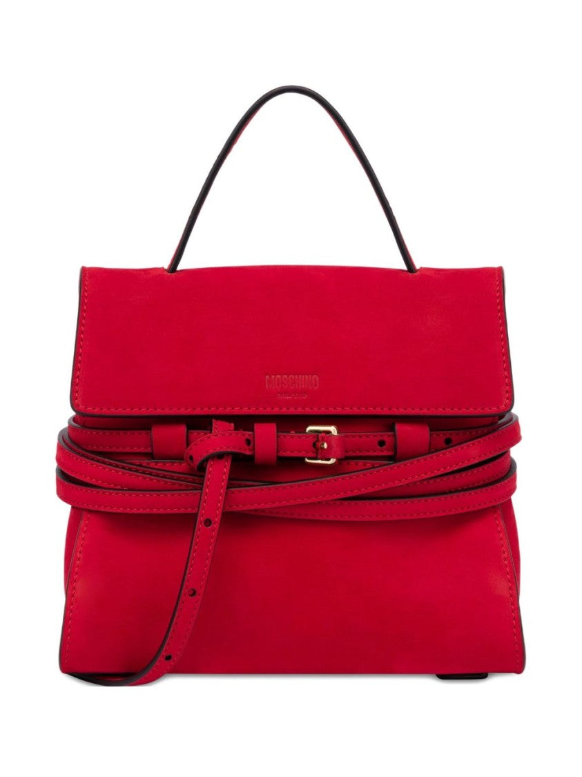 Moschino Poppy Red Foldover Top Bag