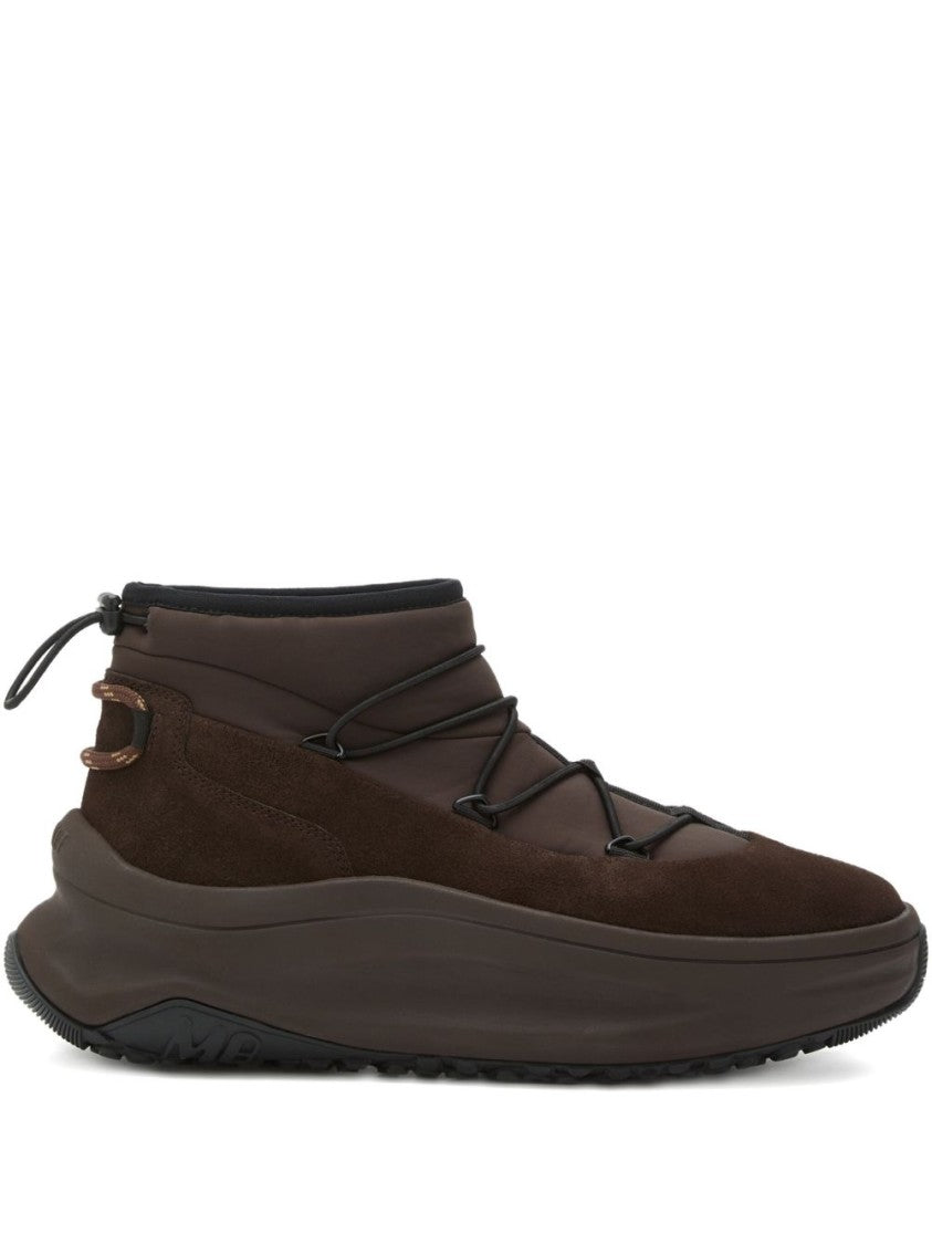 Moon Boot Brown Polyester Ankle Boots With Sculpted Sole