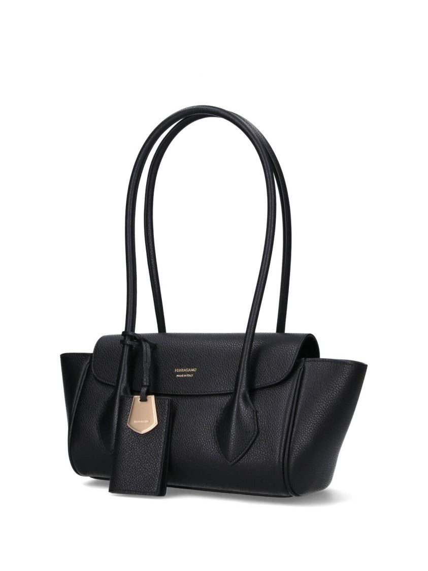 Ferragamo 'East-West' Medium Tote Bag – Black