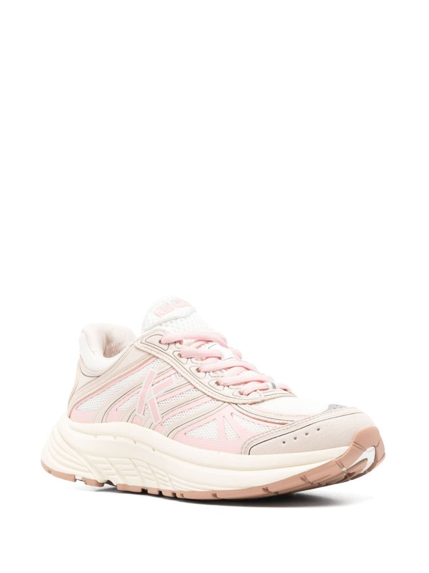 Kenzo Powder Pink Mesh Panelled Chunky Sneakers
