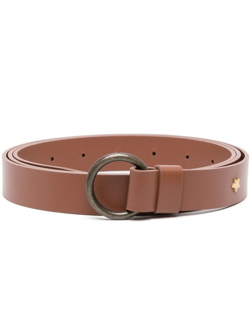 Lorena Antoniazzi Brown Star Accent Leather Belt