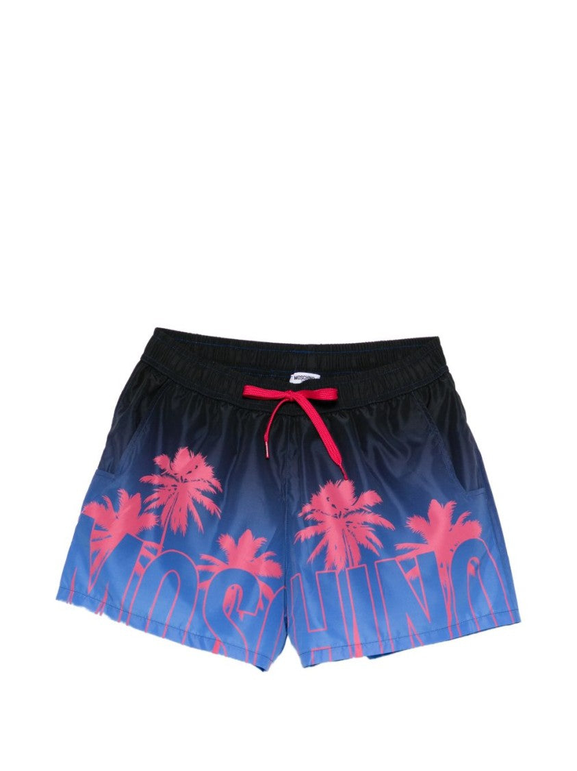 Moschino Silk And Nylon Blend Drawstring Swimwear