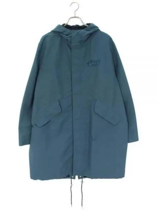 Christian Dior Hooded Blue Jacket With Adjustable Drawstrings And Flap Pockets