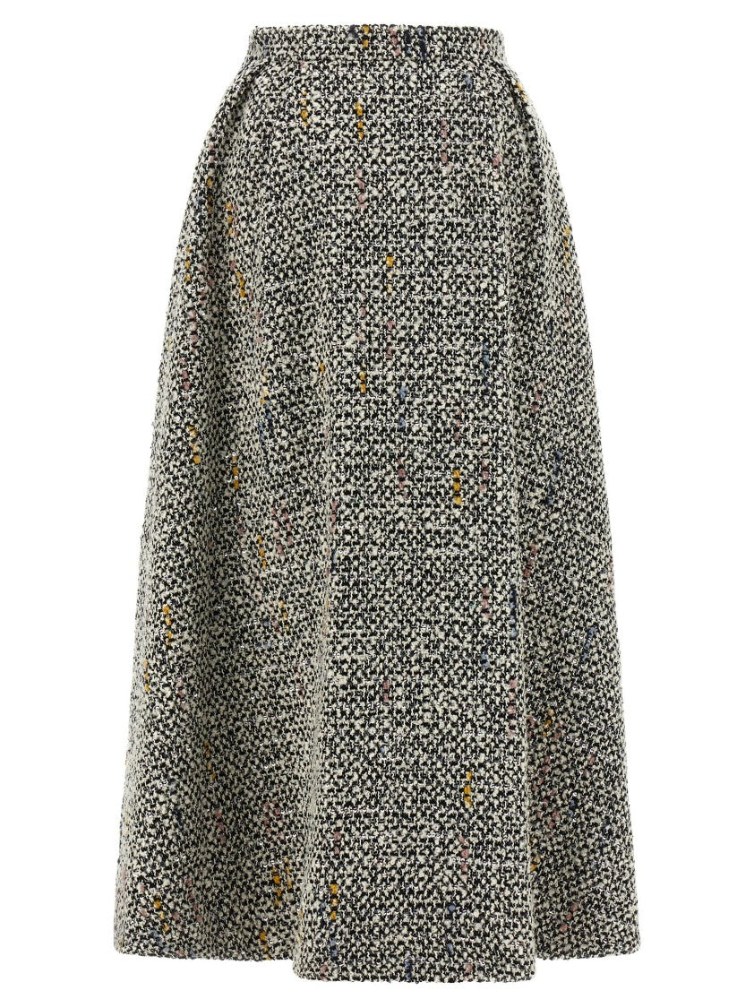 Alessandra Rich Wool Blend Tweed Skirt