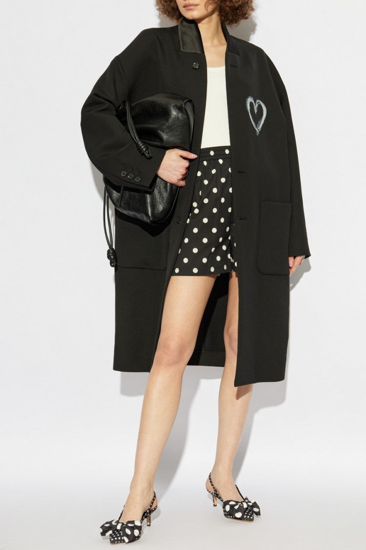 Moschino Black Cotton Polka-Dot Shorts