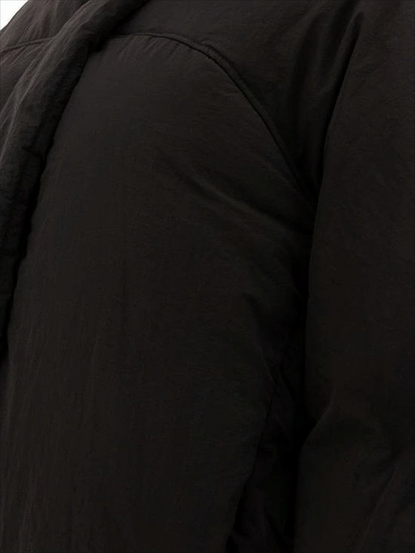 Jacquemus Cropped Black Puffer Jacket With Oversized Sleeves